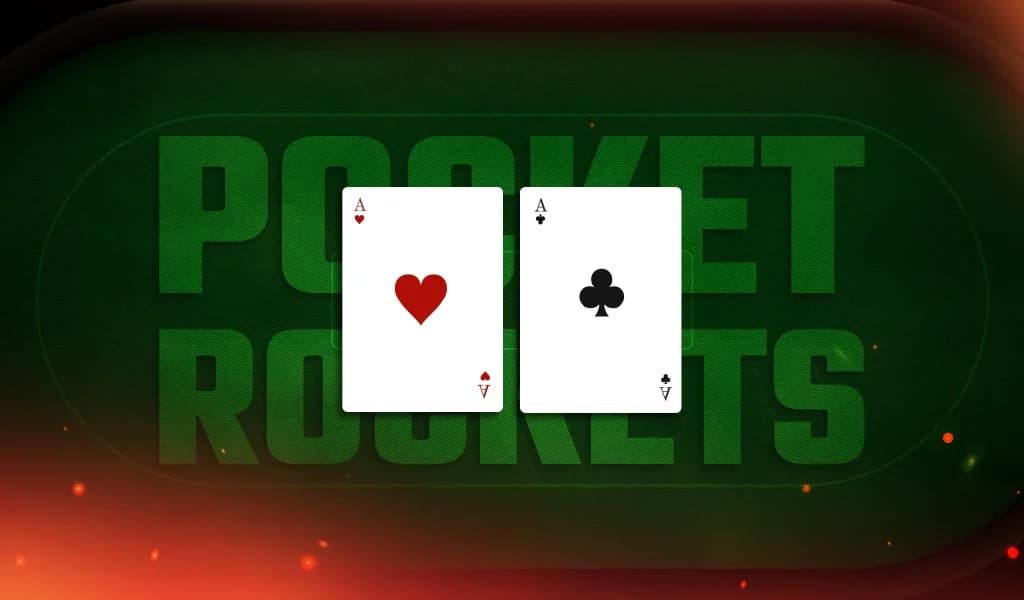two "pocket rocket" cards - ace of hearts and ace of clubs