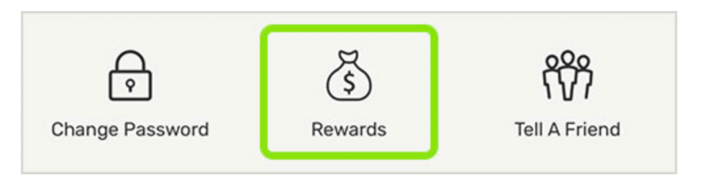 From here, click “Rewards” to find the Bonuses Tab.