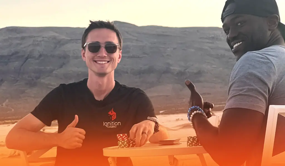 Casino King and Crazy Sixes in a friendly heads-up poker game in the Nevada Desert during the WSOP event.